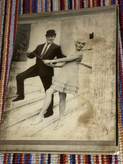 Linda Thorson & Patrick Macnee - The Avengers - rare original press photograph.