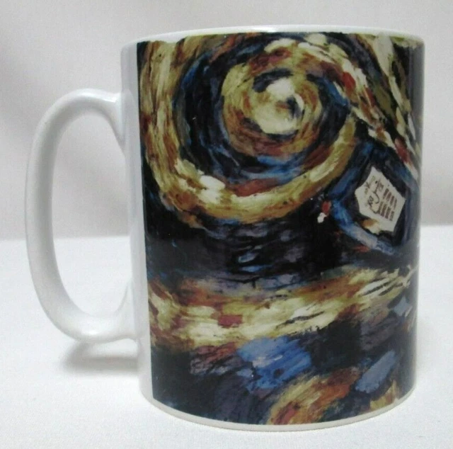 Dr. Who Van Gogh Exploding Tardis 2009 Mug Cup BBC 10 ounces