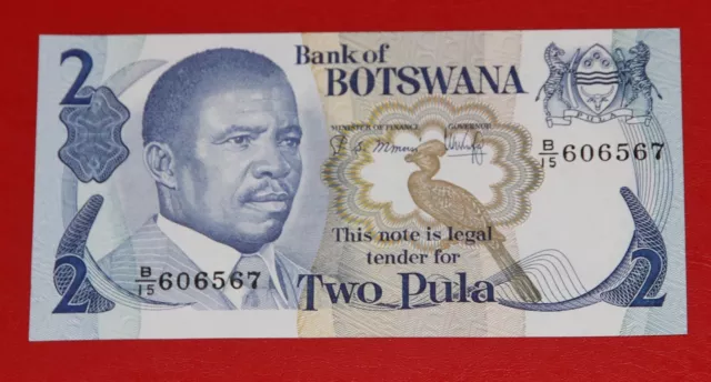 BOTSWANA 2 Pula 1982 ND P7b UNC Bank Banka  Currency Banknote Money