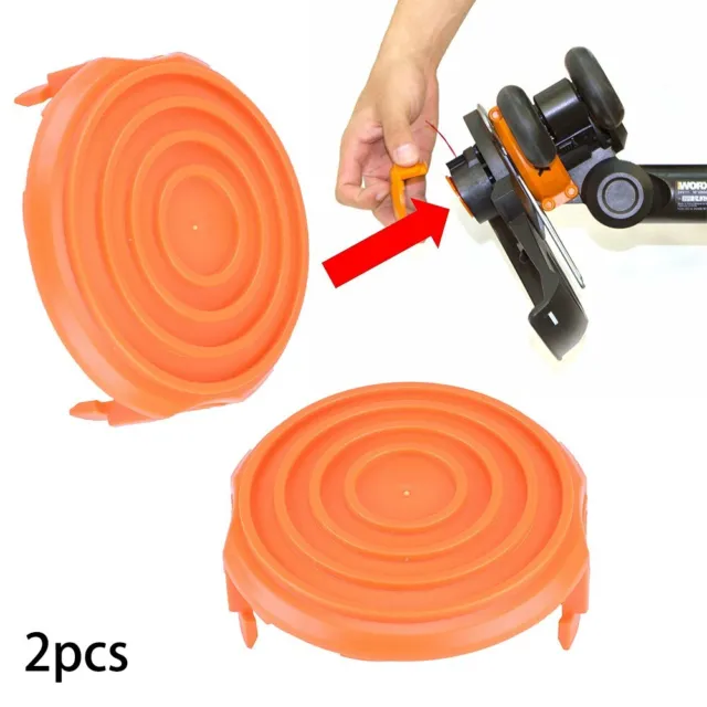 2 Pcs Trimmer Spool Cap Cover Replace For WORX WA0216 Corded Trimmers Grass Part
