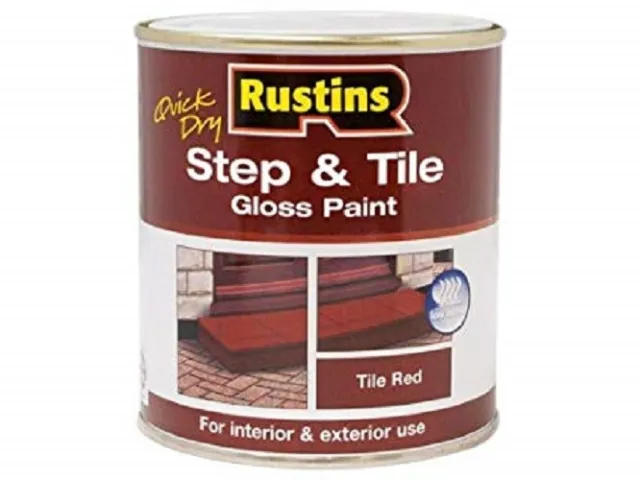 Rustins - Quick Dry Step and Tile Paint GLOSS- RED - 250ML / 500ML / 1L