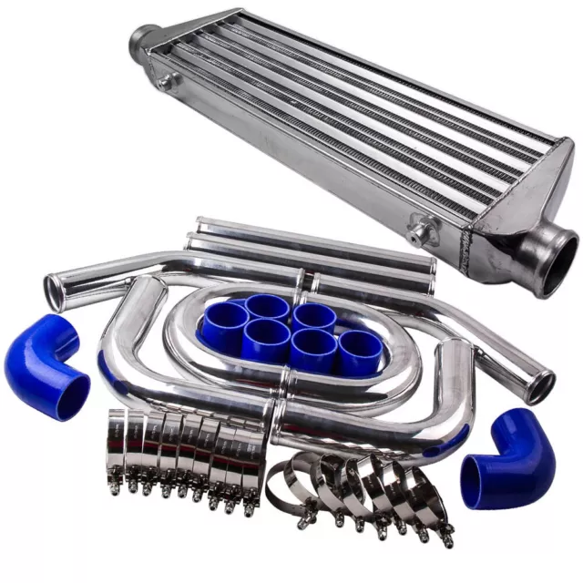 2.5" 64mm Aluminum Universal Intercooler Turbo Piping Kit + Kit de tuyaux
