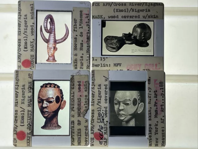 Cross River Ekoi Ejagham Mask- Nigeria African Tribal Art 4 35mm Slides