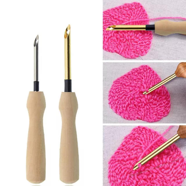 DIY Knitting Embroidery Pen Weaving Sewing Felting Craft Punch Needle Thread-EL