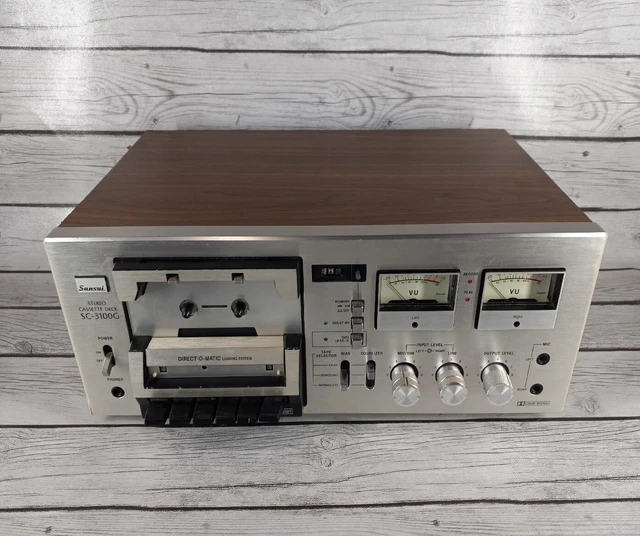 VINTAGE SANSUI CASSETTE Deck Stereo Tape SC3100G 2 Head Parts Repair