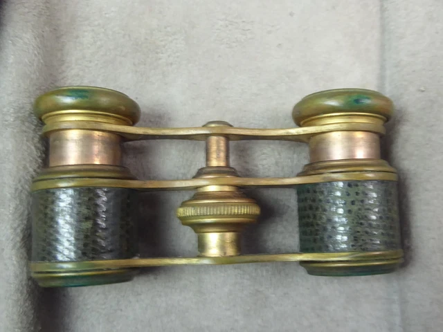 Miniature Paire De Jumelles En Laiton - Échelle 1/12, Pour Maison De Poupée, Vitrine, Déco Vintage