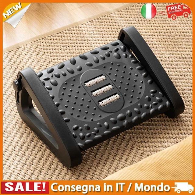 IT Ergonomic Footrest Stool with Rollers Feet Stool Comfortable Footrest for Gam