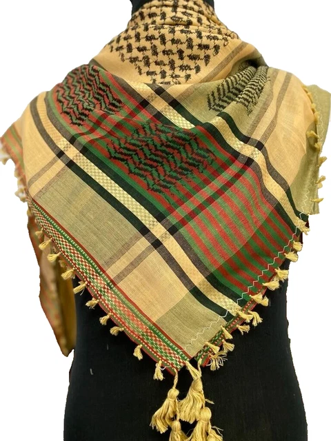 Horus Foulard Palestinien Shemagh Keffiyeh 100% Coton Égyptien - Écharpe Unisexe Traditionnelle