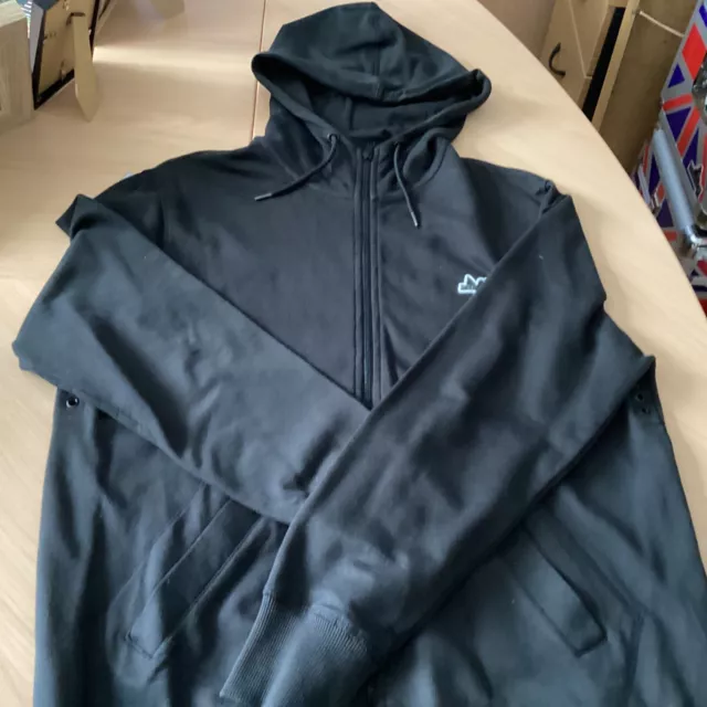 Men’s black hoodie sweatshirt Size XL 48 Peaceful Hooligan zip front BMWOT