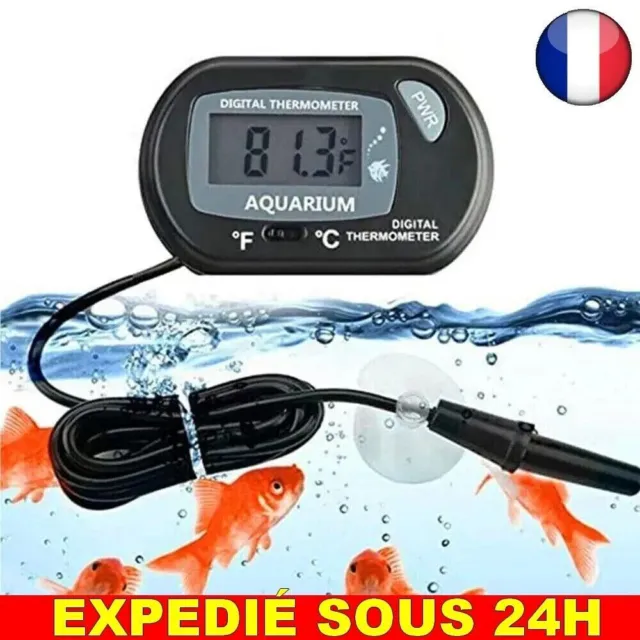 ✅ Sonda de termómetro de temperatura de peces de acuario digital...