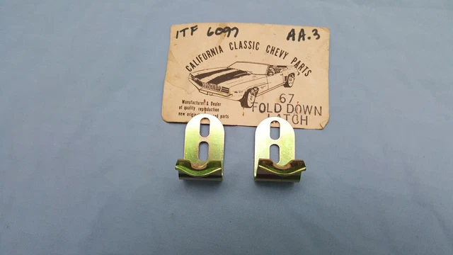 New Reproduction 1967 Camaro+Firebird Fold Down Rear Seat Latches 1 Pair #6097