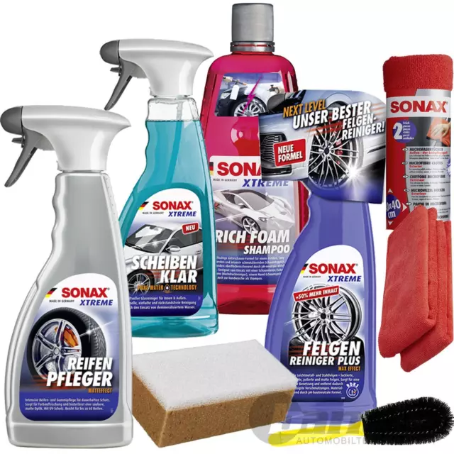 Sonax Xtreme Rich Gomma Piuma Shampoo + Detergente Plus + Lenti Chiare +