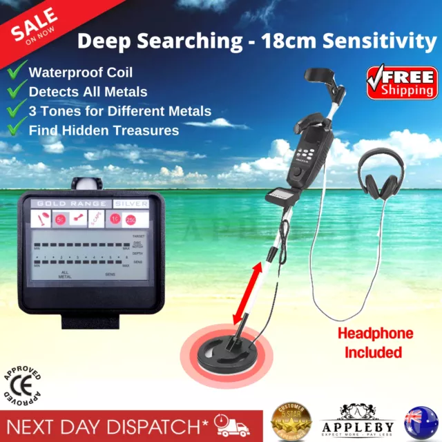 Deep Search Sensitive Metal Gold Treasure Detector Hunter Sensor LCD Waterproof