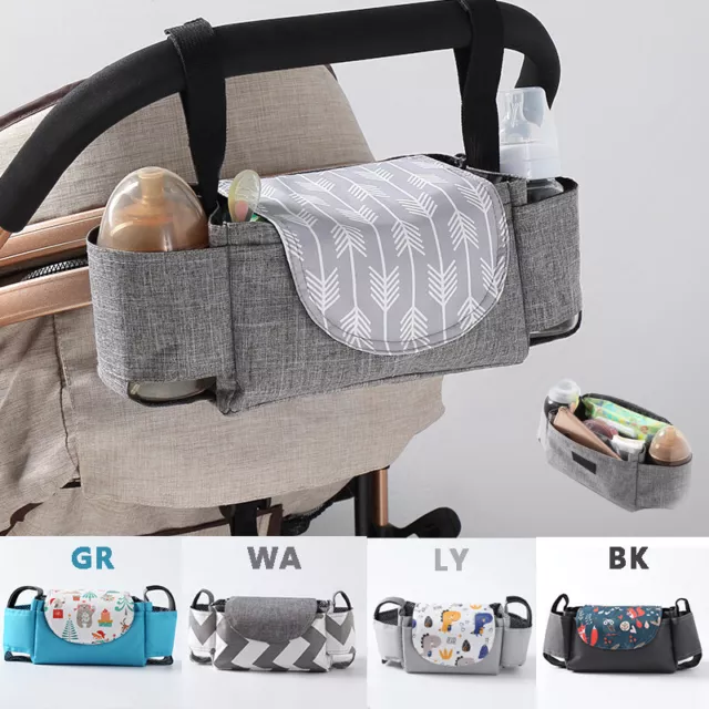 Buggy Pram Pushchair Organiser Stroller Cup Mummy Bag Baby Storage Bottle Holder