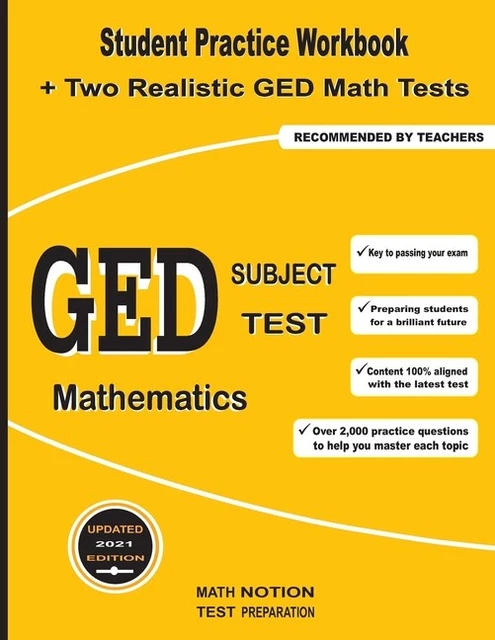 GED SUBJECT TEST Mathematics: Student Practice Workbook + Two Realistic ...