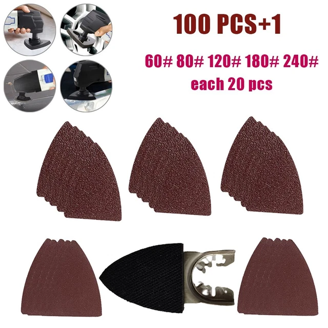 100pcs Sanding Sheets 85*35mm+Sanding Pad For Multimaster Oscillating-Tool