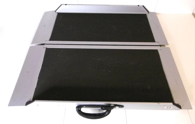 Mobilex SF-90 Rollstuhlrampe faltbar klappbar Aluminium 300kg 76x90cm Rampe Top