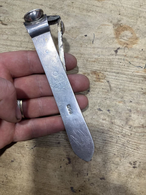 Silver Cigar Cutter Hallmarked London 1897 Engraved South Wales Borders