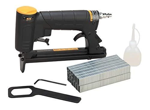 HBT HB7116P-KT 22 Gauge 3/8-Inch Crown Pneumatic Upholstery Stapler Air Stapl...