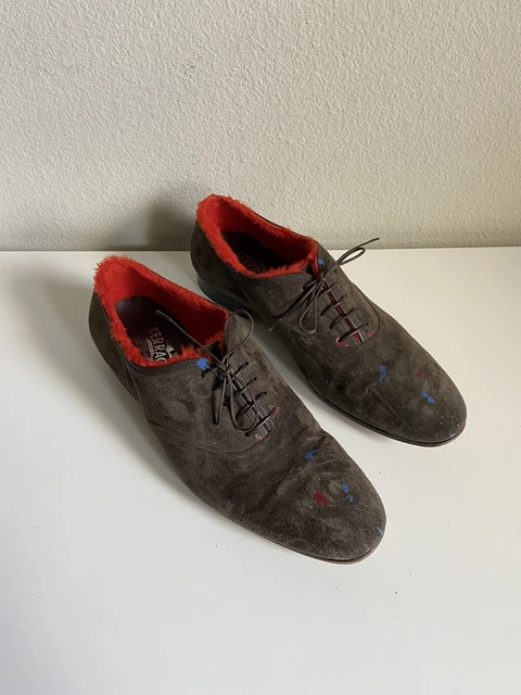 Salvatore Ferragamo fall/winter 16 Andy Warhol Brown Toe Suede Oxfords 10.5 2E Salvatore Ferragamo fall/winter 16 Andy Warhol Brown Toe Suede Oxfords 10.5 2E