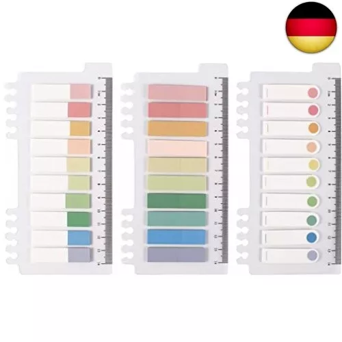 YUBX Morandi Sticky Notes Set Index Tabs Klebezettel Haftstreifen Haftnotizen