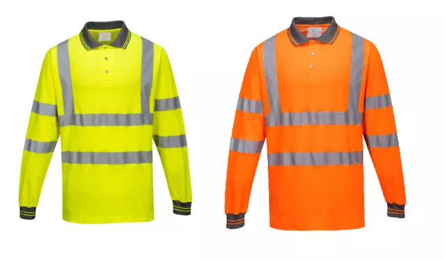 Polo à manches longues Portwest S271 Hi Vis Comfort Safety EN ISO 20471