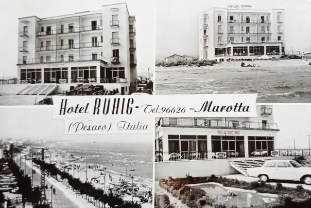 Cartolina - Hotel Ruhig - Marotta ( Pesaro ) - 1967