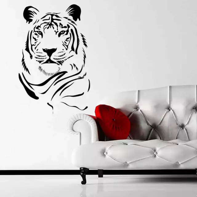 Tigerkopf Tier Großkatze Wandaufkleber Aufkleber Transfer Design Zuhause matt Vinyl UK