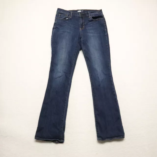 Old Navy Women's Size 10 Long Blue Curvy Bootcut Dark Wash Stretch Denim Jeans