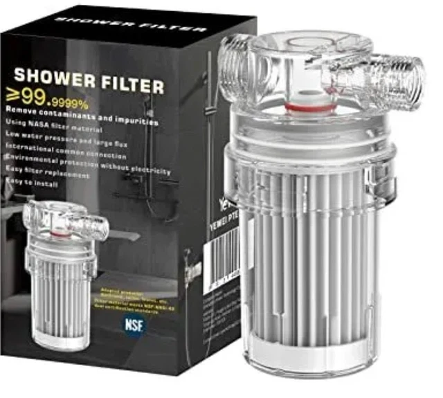 Filtro de ducha, filtro de ducha de agua dura, eliminar contaminantes, cloro, metales pesados