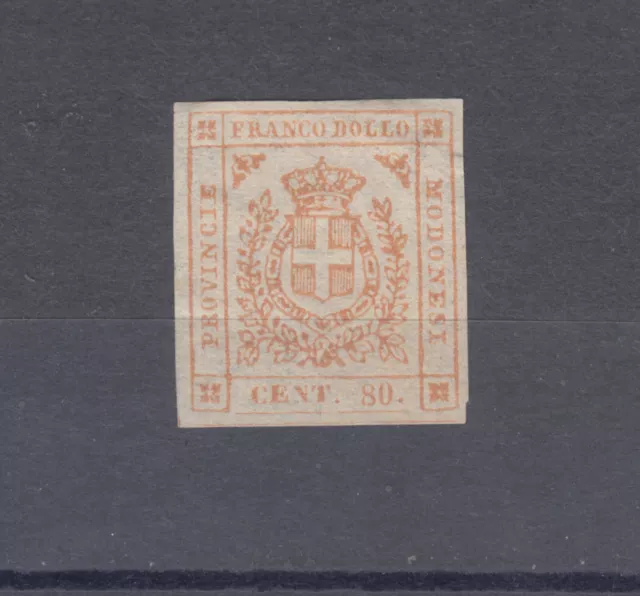 Modena Governo Provvisorio 1859 Stemma di Savoia 80c Sass. 18 MH*