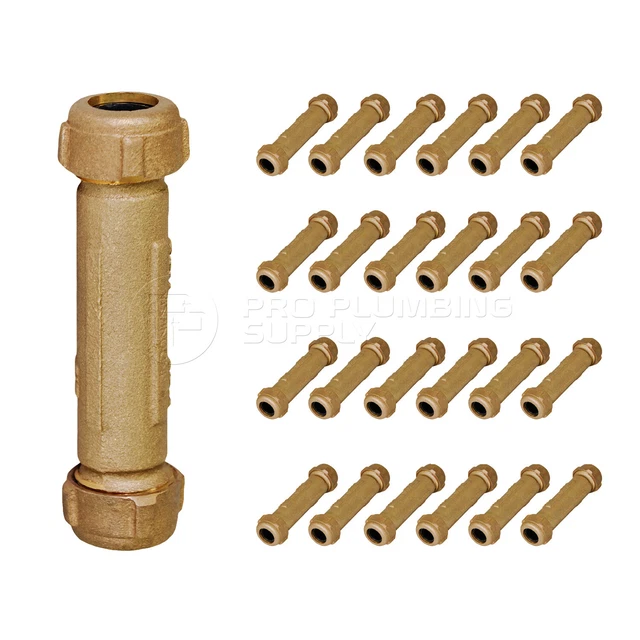 MIDLINE VALVE COMPRESSION Coupling Fitting, with Packing Nut, Brass, 5