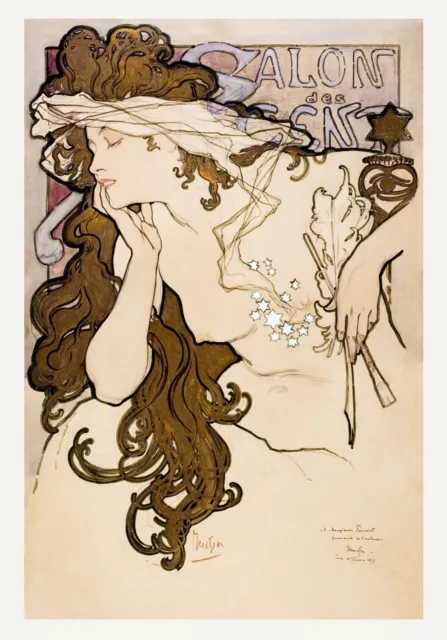 12085.Decoration Poster.Home interior design.Room wall decor.Art Nouveau Mucha