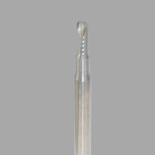 Onsrud 63-603 Spiral Router Bit: 0.0938" Dia, 1/4" LOC, 1/8" Shank, Upcut, 2"OAL