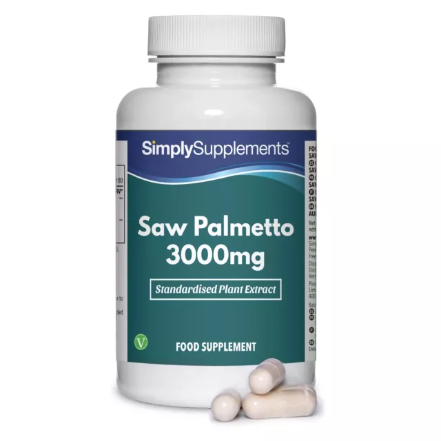 Saw Palmetto 3000mg - Extra Fuerte - 180 comprimidos - Suplemento de calidad