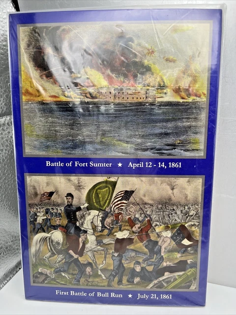 40 Civil War Battle Scenes on 20 Art Cards Centennial Commemorative Project