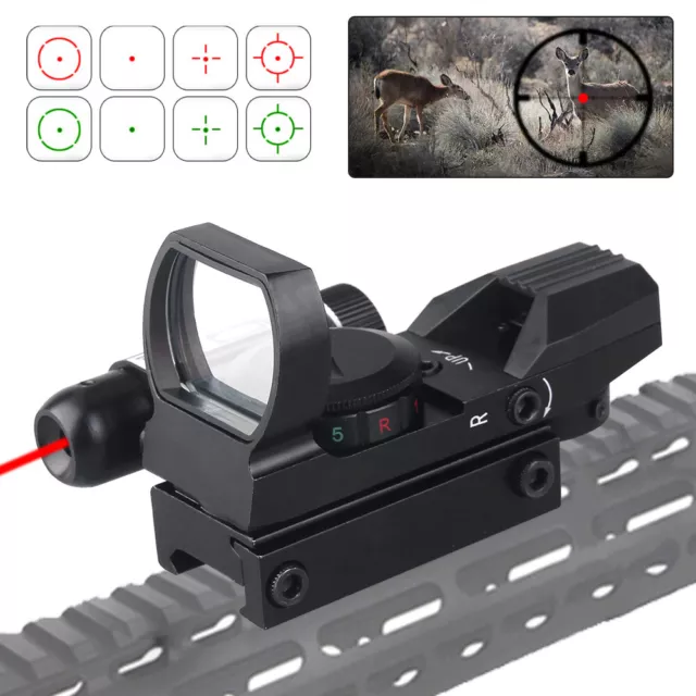 Tactical Red Green Dot Reflex Sight Scope Holographic With Red Light Beam Dot