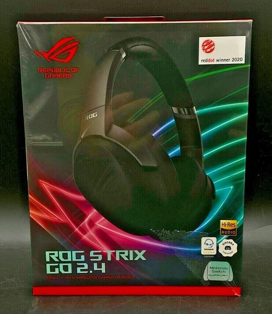 ASUS Republic of Gamers Strix Go 2.4 Wireless Gaming Headset 90YH01X1-B3UA00 ASUS Republic of Gamers Strix Go 2.4 Wireless Gaming Headset 90YH01X1-B3UA00