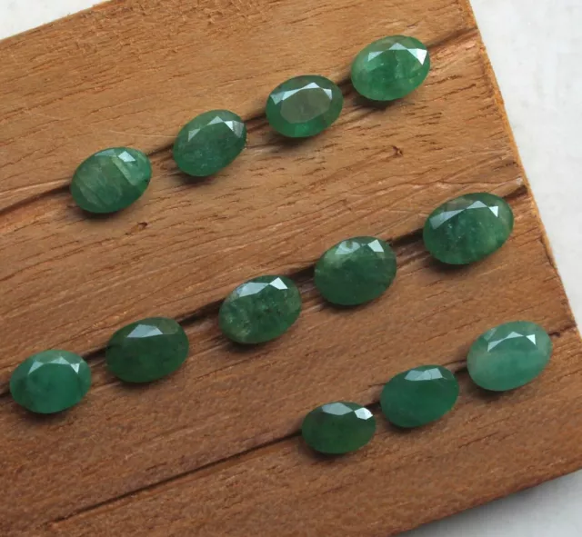12 piezas de piedras preciosas de esmeralda verde natural, lote de...