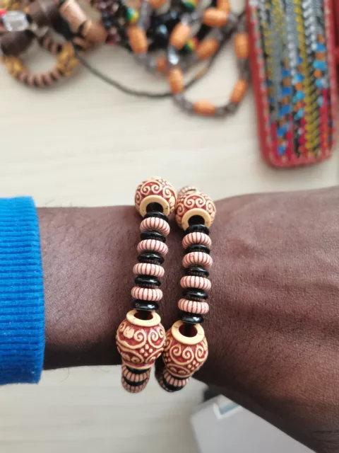 Unisex Hand Made African Ethnic Men Women Wrist Bracelet Beads UK SELLER