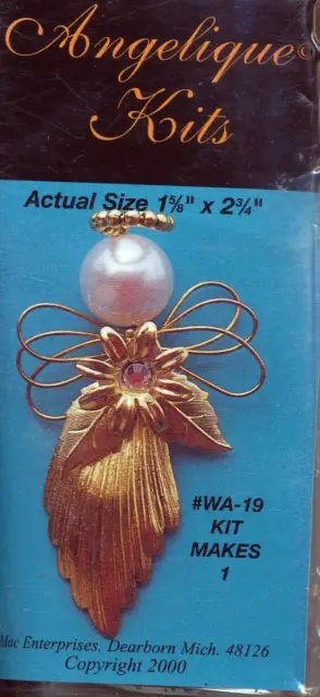 Nip! Bead Kit Jewelry Pins Angelique Kits # Wa-19 Makes 1 Angel Pin Vtg