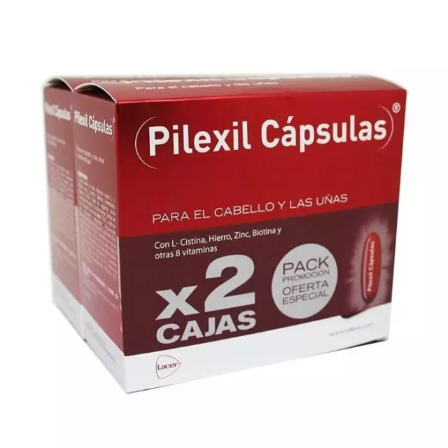 Pack 2X Pilexil 200 CAPS for Hair and Nails complete formula Anti-Hair Loss