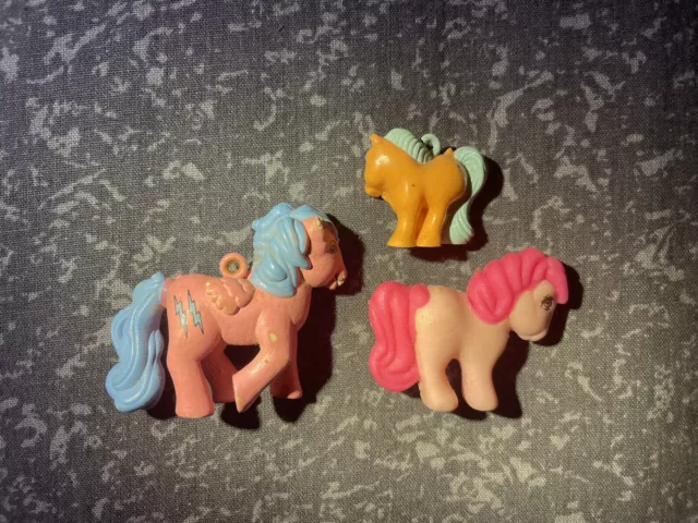 Mon Petit Poney My Little Pony G1 : 3 Mini figurines Portugal 1983-86 Hasbro 2