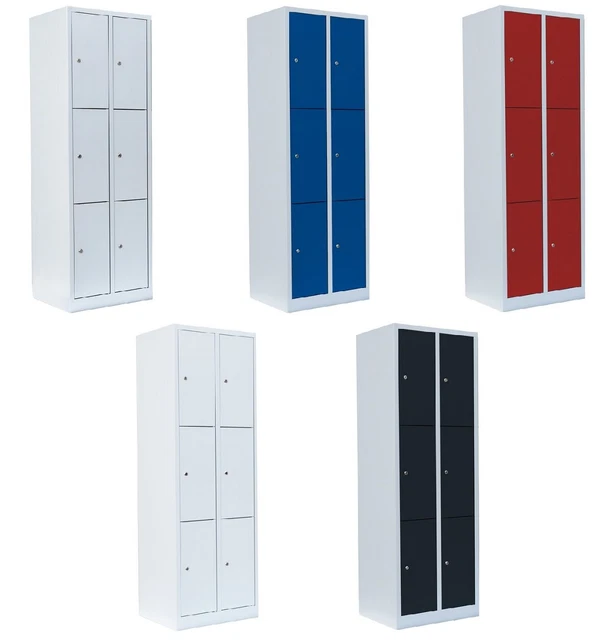 Spind Schrank Mit 9 Fächern - Abschließbarer Metallspind 90x45x93cm