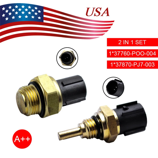 SET OF 2 Cooling Fan Switch Coolant Temp Sensor Fit Honda Accord CRV