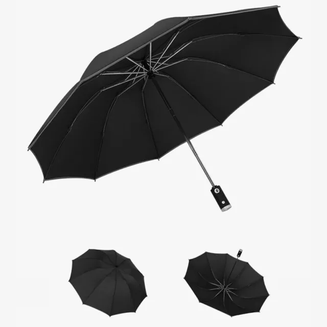 Folding Automatic Sunshade Umbrella Anti UV Rain Sun Wind Proof with LED Light 2