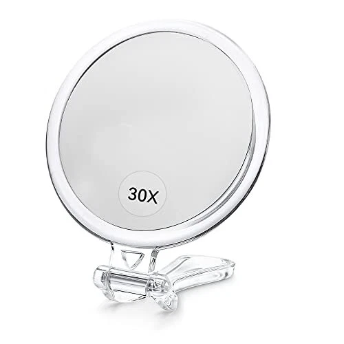 B Beauty Planet Magnifying Mirror, 30X Hand Mirror with Handle for Travel Mag...