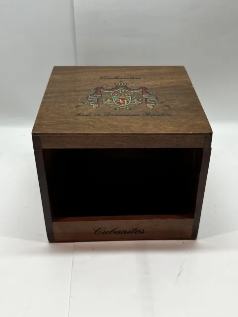 Arturo Fuente | Cubanitos Wood Cigar Box Empty - 5.75" x 5.75" x 4.75"