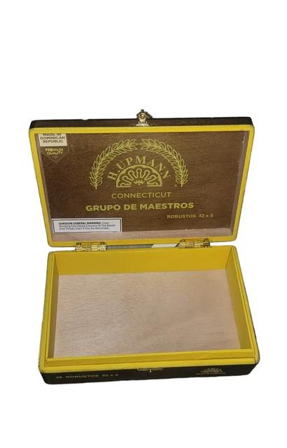 H. Upmann Connecticut EMPTY  Wood Cigar Box * Yellow