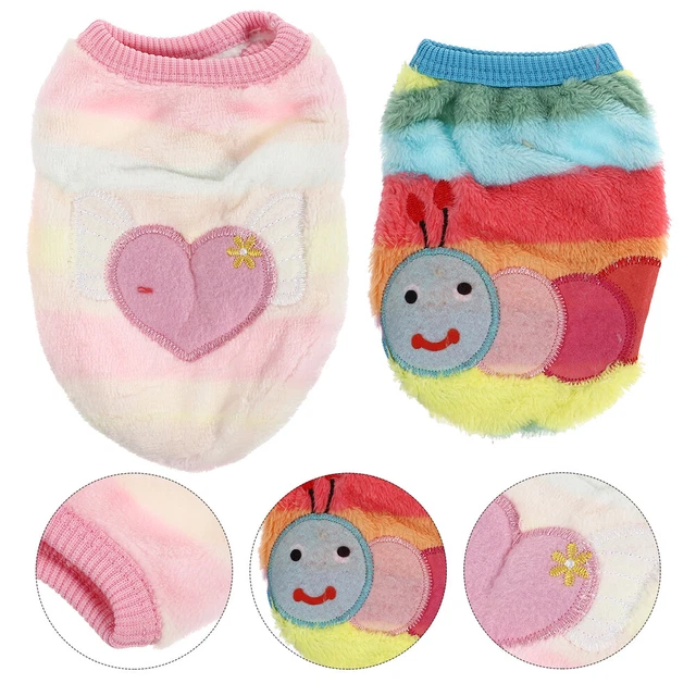 2pcs piccolo cucciolo di coniglio vestiti caldi adorabili vestiti compagnia